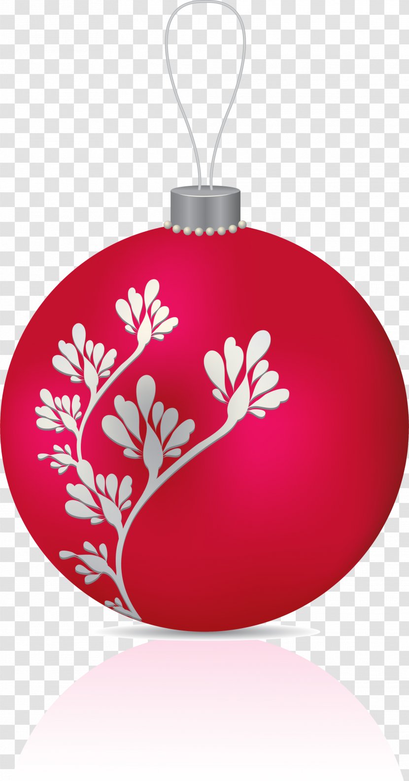 Christmas Ornament Icon - Poster - The Red Ball Branches Transparent PNG