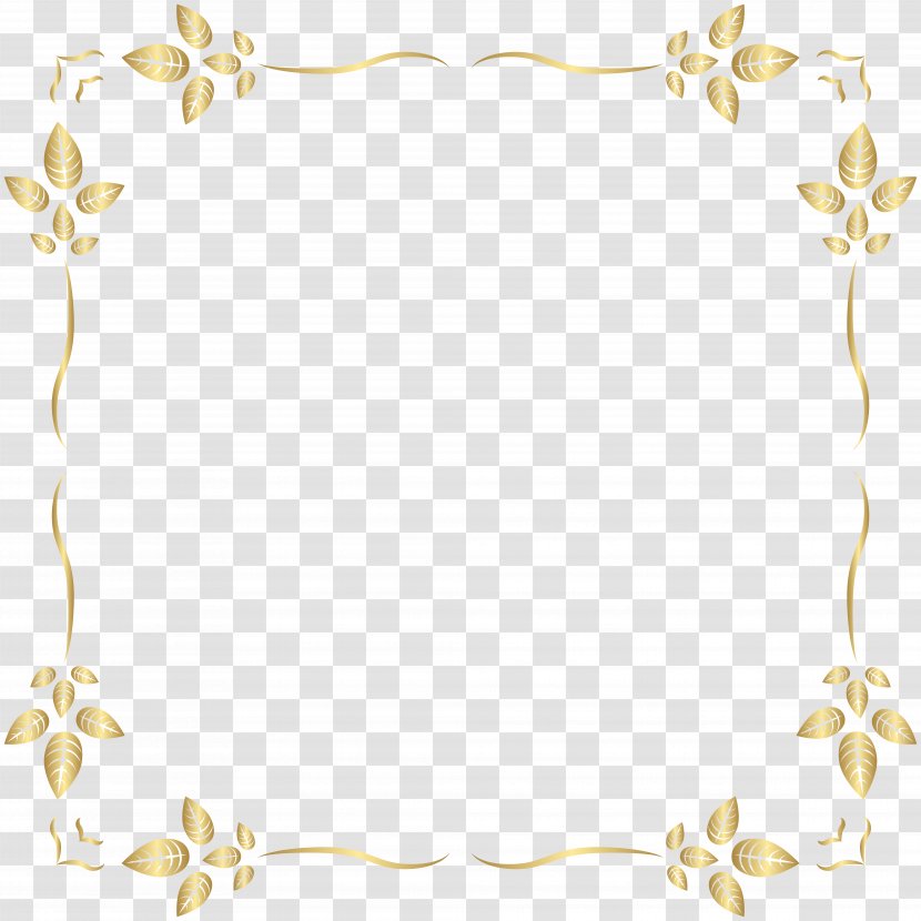 Clip Art - Pattern - Golden Border Frame Transparent PNG