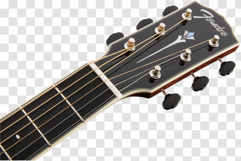 Fender Musical Instruments Corporation Steel-string Acoustic Guitar Dreadnought - Tree - Headstock Transparent PNG
