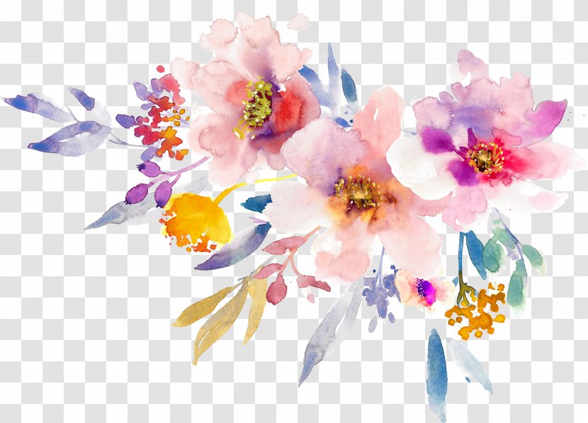 Flower Floral Design - Flora - Gouache Painting Flowers Creative Transparent PNG