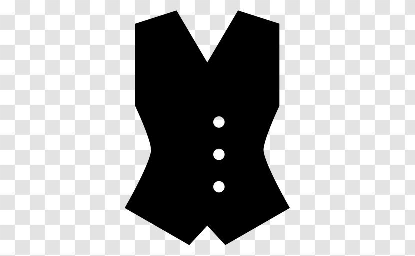 Bow Tie Clothing Gilets Waistcoat Silhouette - Black Transparent PNG
