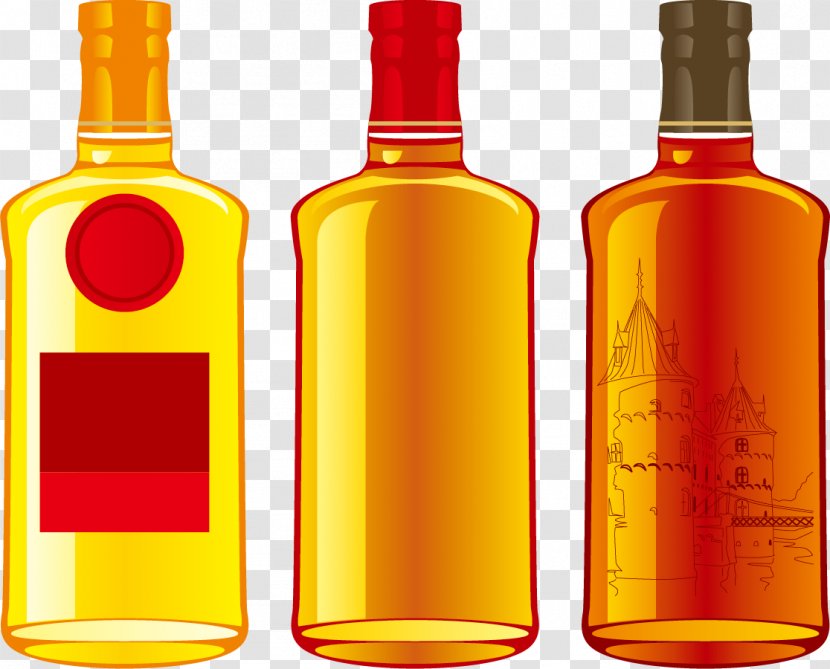 Scotch Whisky Distilled Beverage Irish Whiskey Clip Art - Alcohol - Vector Three Bottles Of Wine Transparent PNG