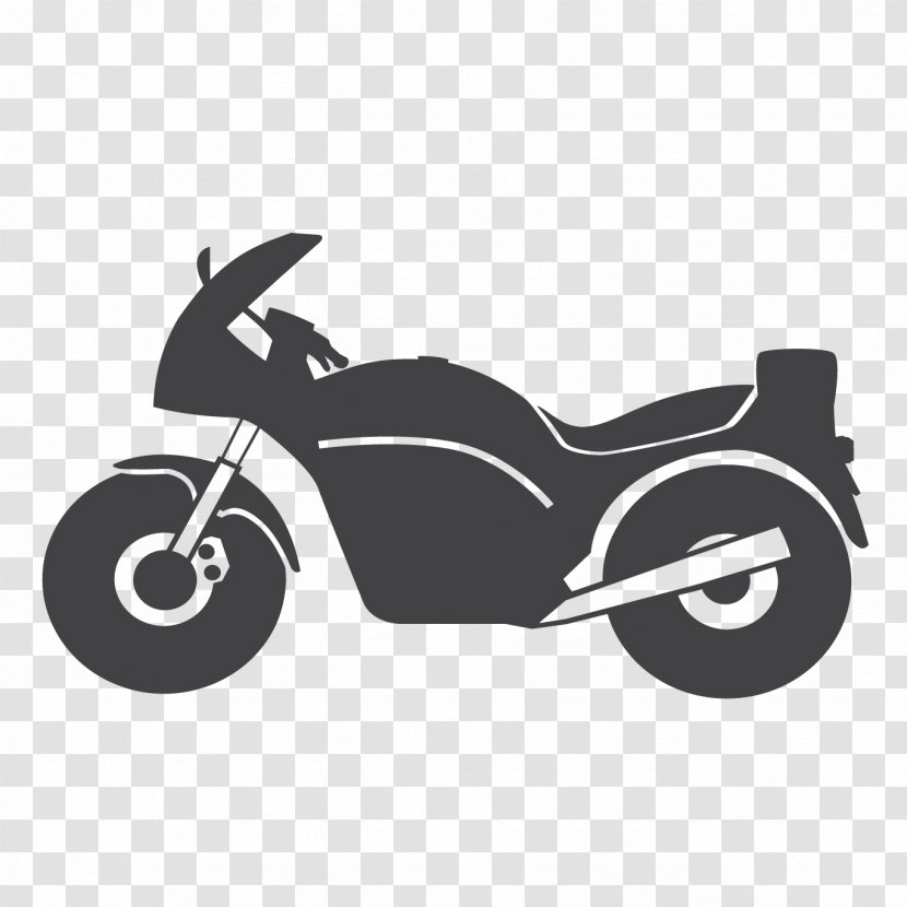 Car Motorcycle Driver's License Education Scooter - Black And White Transparent PNG