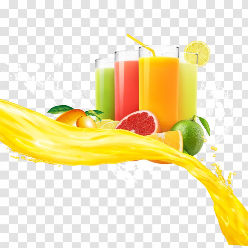 Orange Juice Soft Drink Cocktail Tea - Fruit Transparent PNG