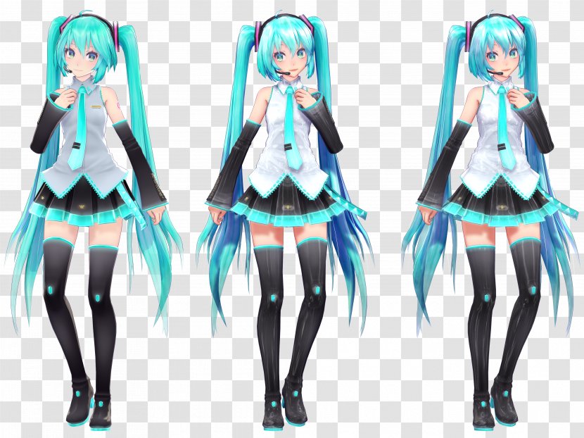 Hatsune Miku MikuMikuDance DeviantArt Character - Cartoon - Sale Three-dimensional Characters Transparent PNG