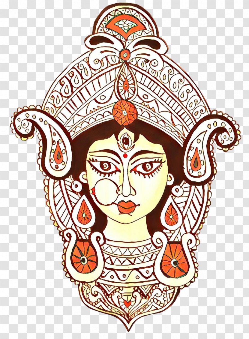 Durga Drawing Puja Devi Goddess - Worship Transparent PNG