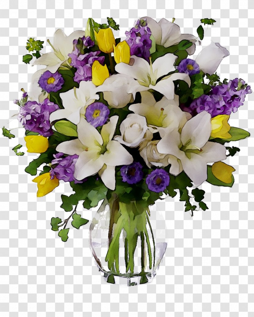 Floral Design Flower Bouquet Cut Flowers Gift - Violet Transparent PNG