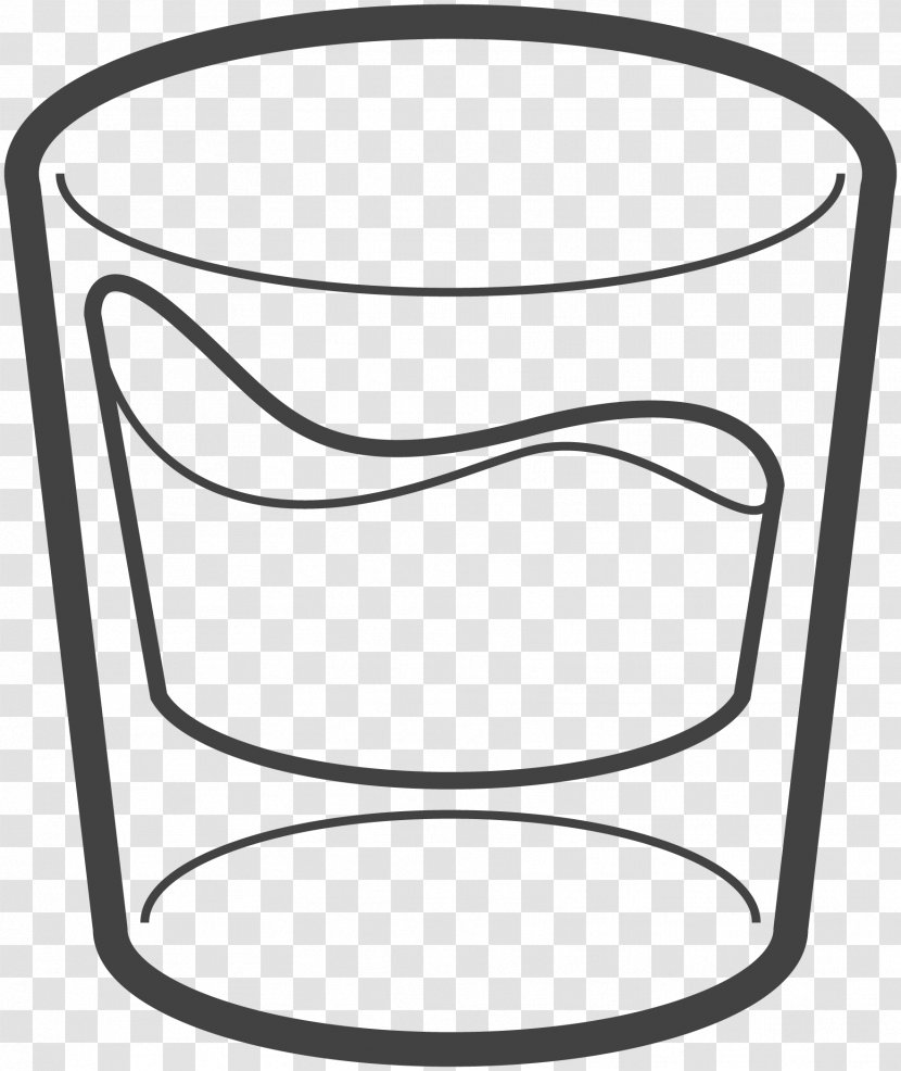 Glass Cup Image Design - Black And White - Articles Transparent PNG