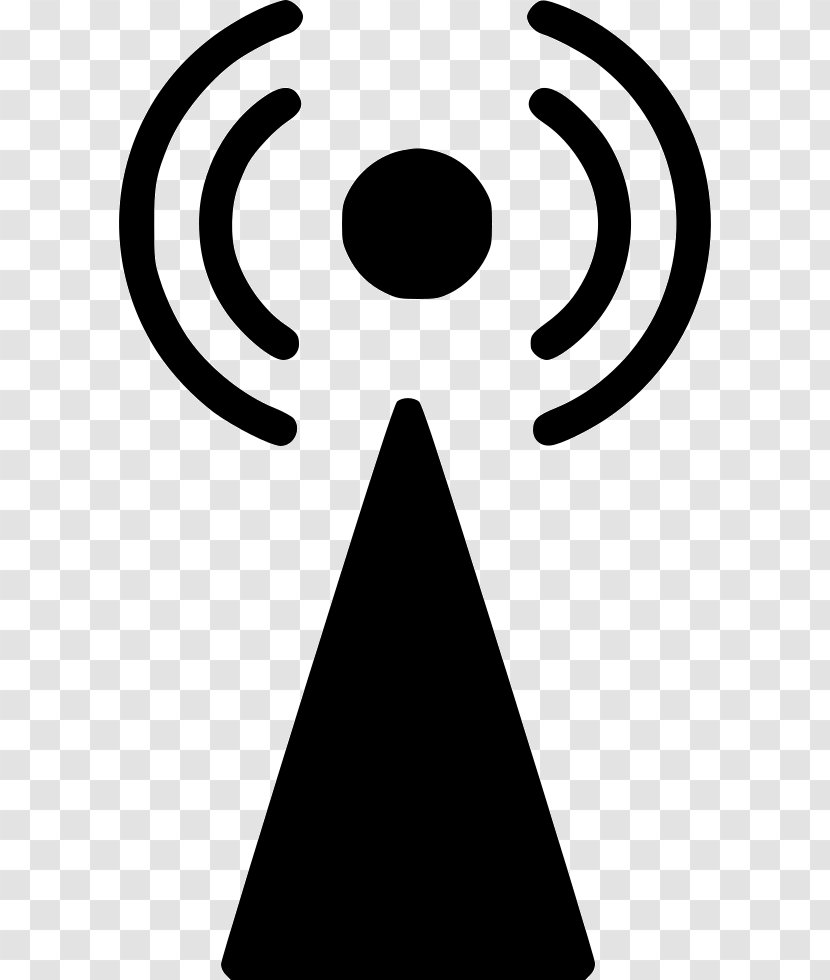 Clip Art Antenna Radio Wave - Monochrome Transparent PNG