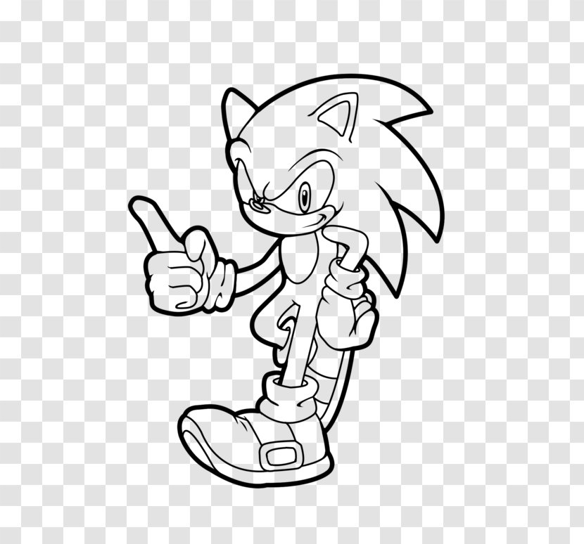Sonic And The Secret Rings Metal Hedgehog Line Art Drawing - Frame - Hand Drawn Tour Transparent PNG