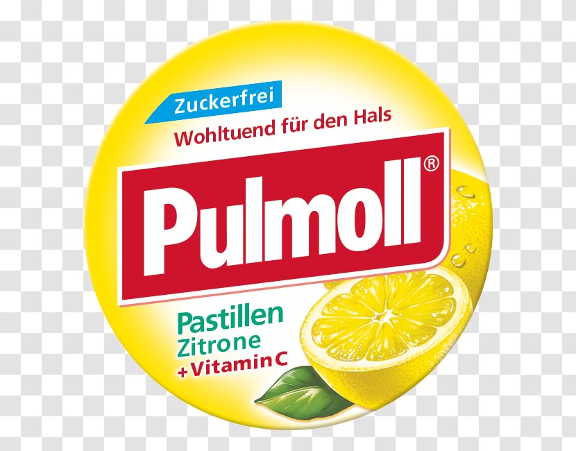 Pulmoll Pastille Lemon Balm Throat Lozenge - Veganism Transparent PNG