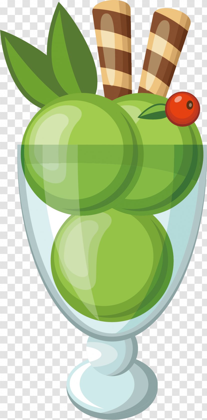 Dim Sum Fruit Cupcake Illustration - Food - Green Apple Vector Transparent PNG