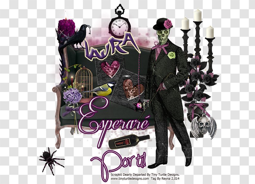 Album Cover Font - Purple - Departed Transparent PNG