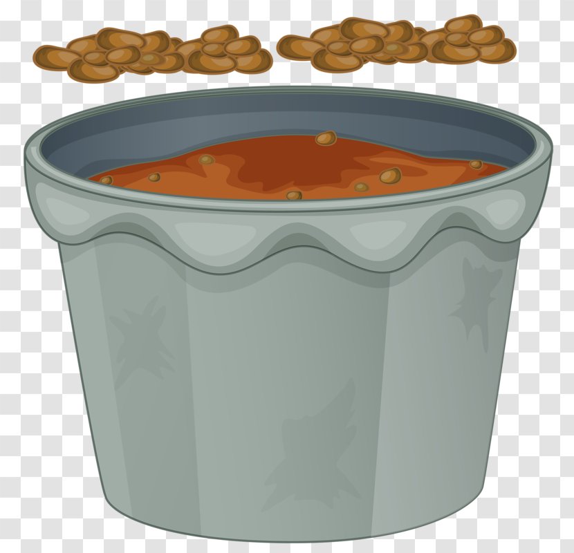 Drawing Houseplant Flowerpot - Tableware - A Bucket Of Soil Transparent PNG