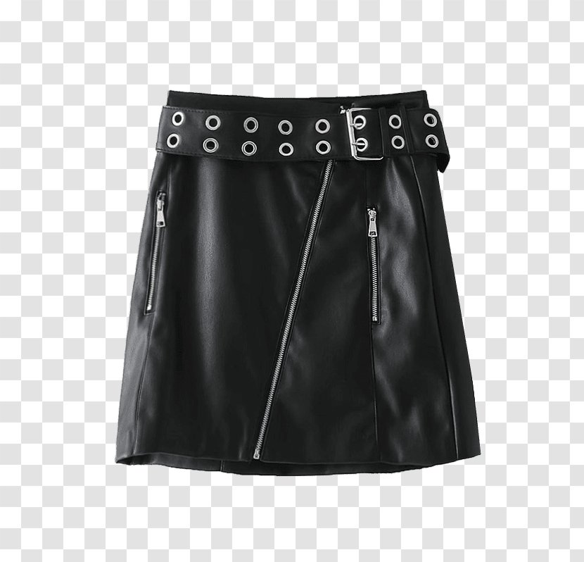 Artificial Leather Textile A-line Bicast - Short Skirt Transparent PNG