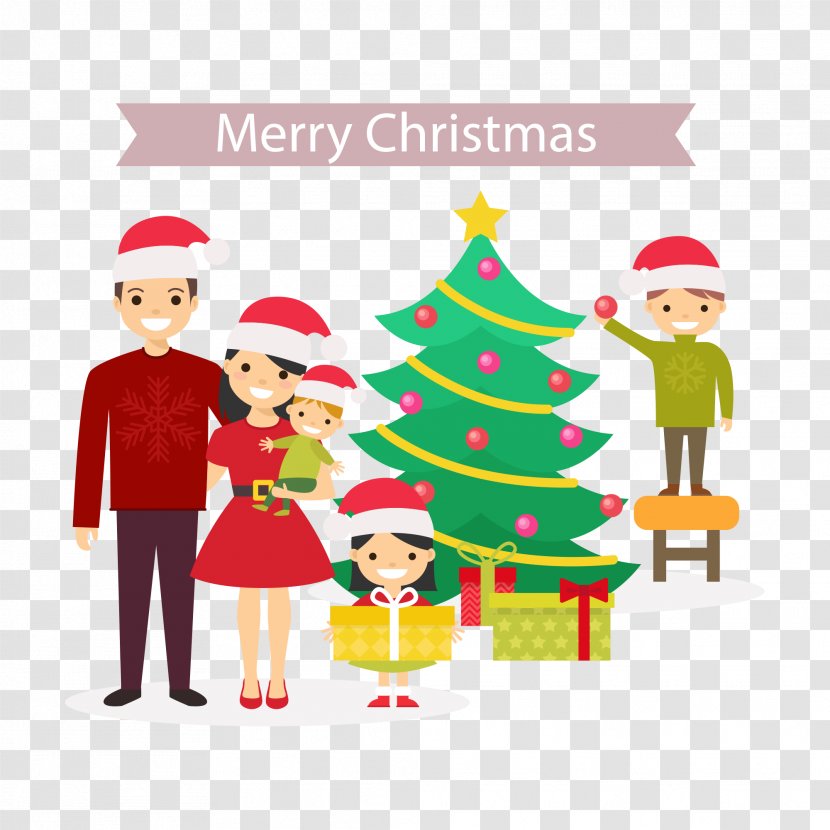 Christmas Illustration - Tree - Vector Family Transparent PNG