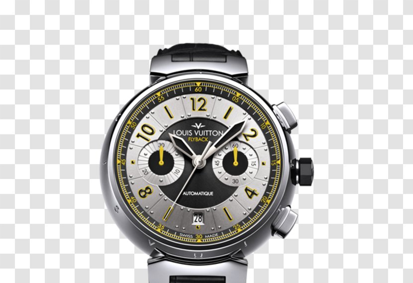 Watch Louis Vuitton Flyback Chronograph Clock - Metal Transparent PNG