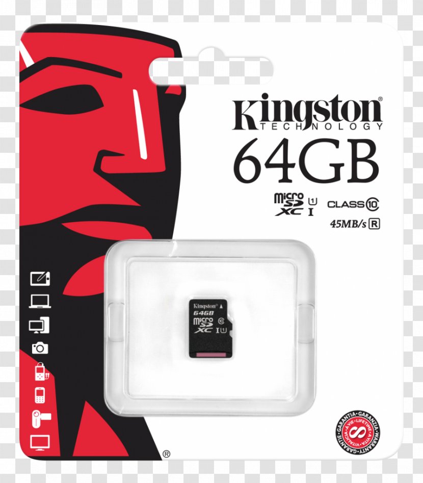 Kingston MicroSDHC 16 GB Memory Card Secure Digital Flash Cards Computer Data Storage - Class 10uhsi Transparent PNG