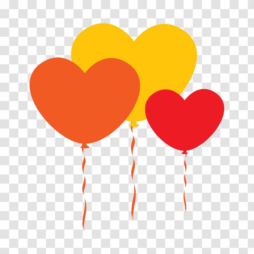Cartoon Heart Clip Art - Silhouette - Red Love Balloon Transparent PNG