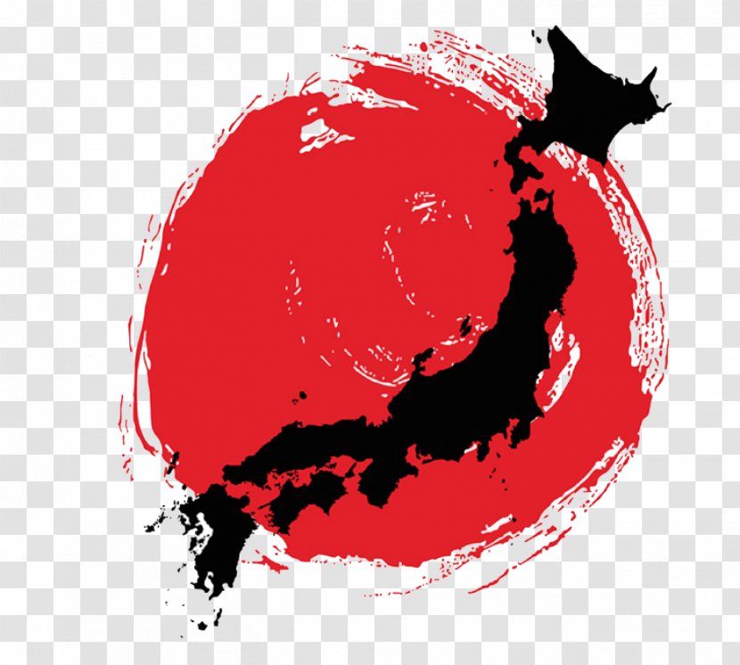 Flag Of Japan Map Country - Red - Japanese Culture Transparent PNG