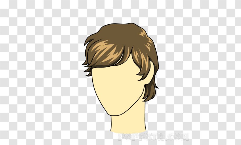 Nose Facial Hair Hairstyle Bangs - Cartoon - Men Haircut Transparent PNG
