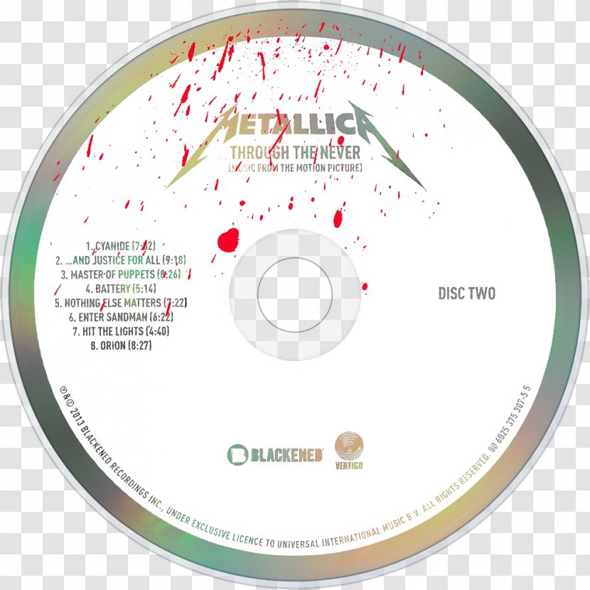 Compact Disc Metallica: Through The Never Death Magnetic Creeping - Cartoon - Metallica Transparent PNG