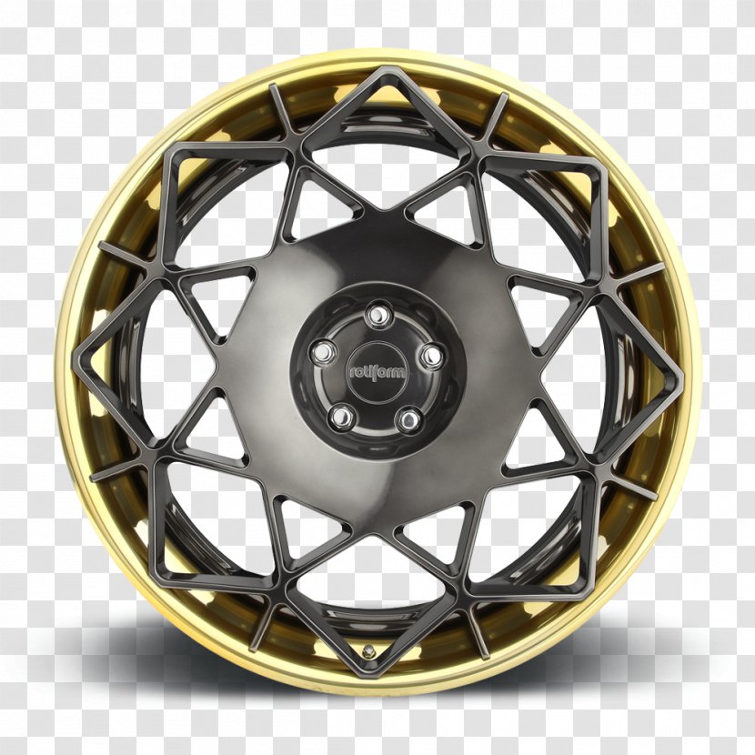 Alloy Wheel Rim Hubcap Spoke - Automotive System - GOLD Lip Transparent PNG