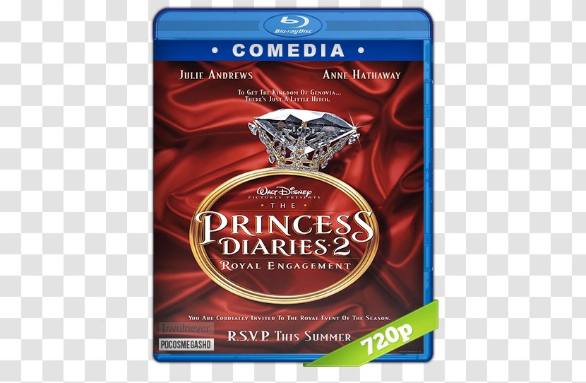 1080p Blu-ray Disc High-definition Video Film 720p - Television - Princess Diaries 2 Royal Engagement Transparent PNG
