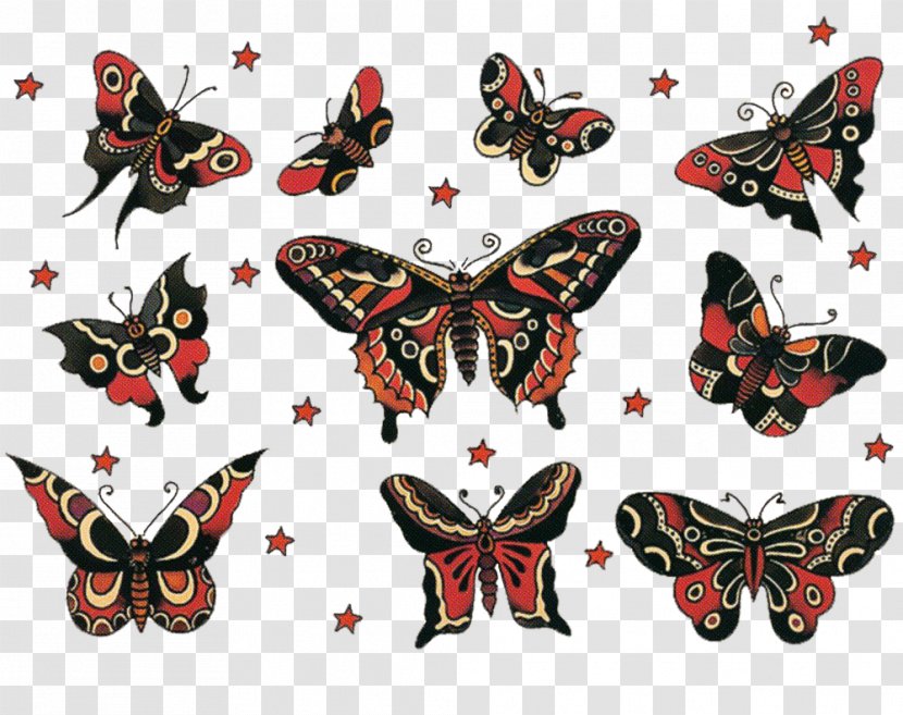 Sailor Jerry Tattoo Flash: Michael Malone Collection Old School (tattoo) Tattoos - Moth - Flash Transparent PNG
