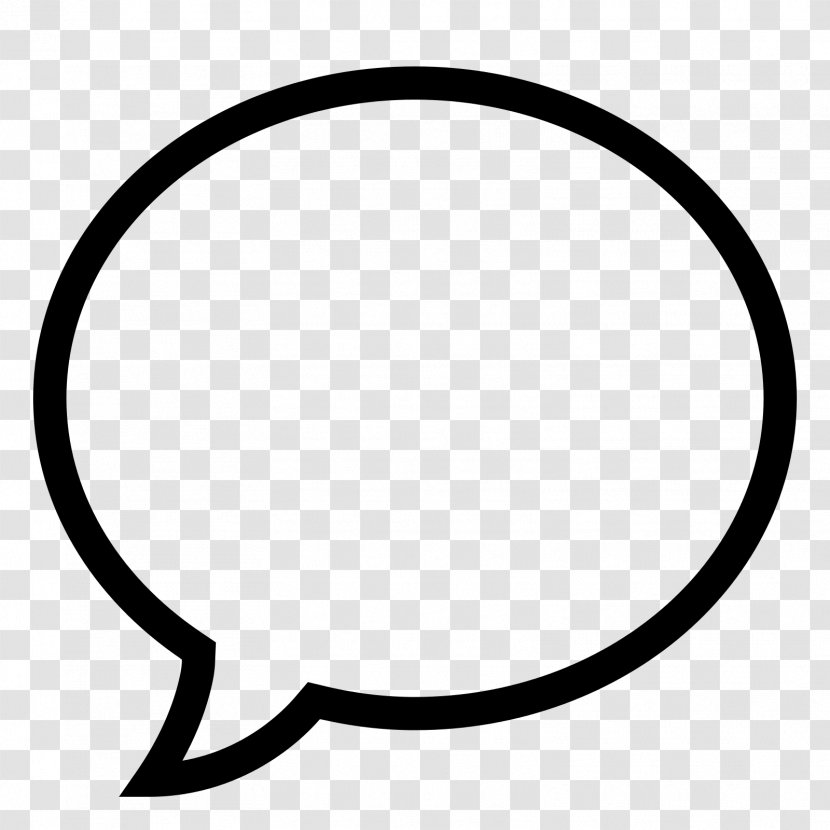 Speech Balloon - Blackandwhite - Oval Coloring Book Transparent PNG