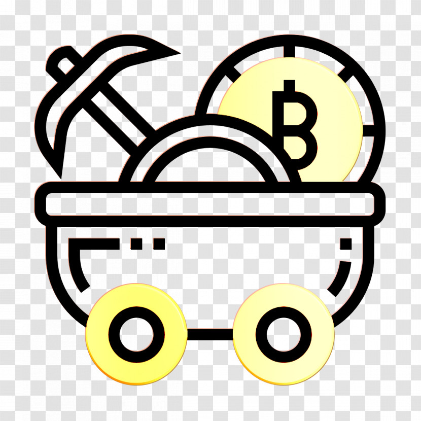 Blockchain Icon Bitcoin Icon Mine Cart Icon Transparent PNG