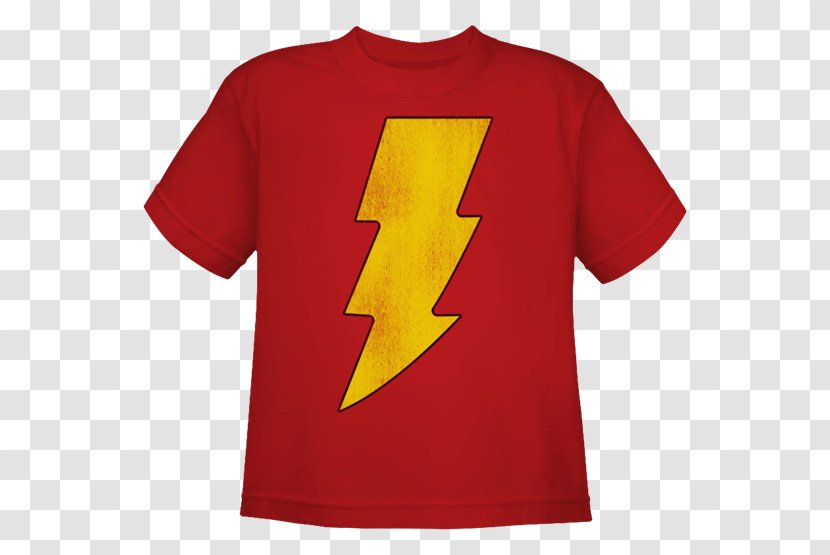 Shazam! Superman T-shirt DC Universe Comics - Yellow - Captain Marvel Logo T Shirts Transparent PNG