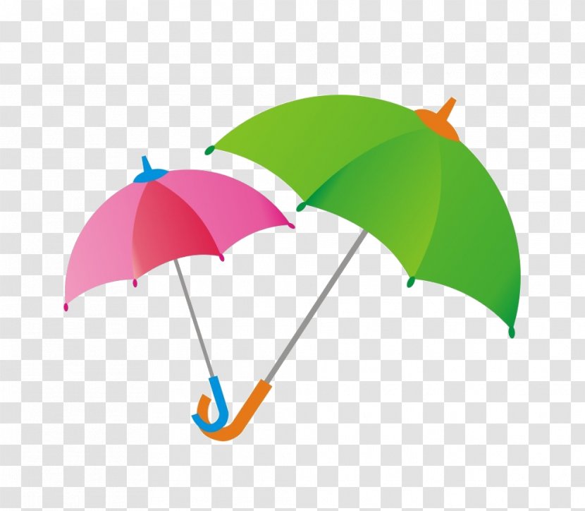 Umbrella Download - Green - Two Umbrellas Transparent PNG