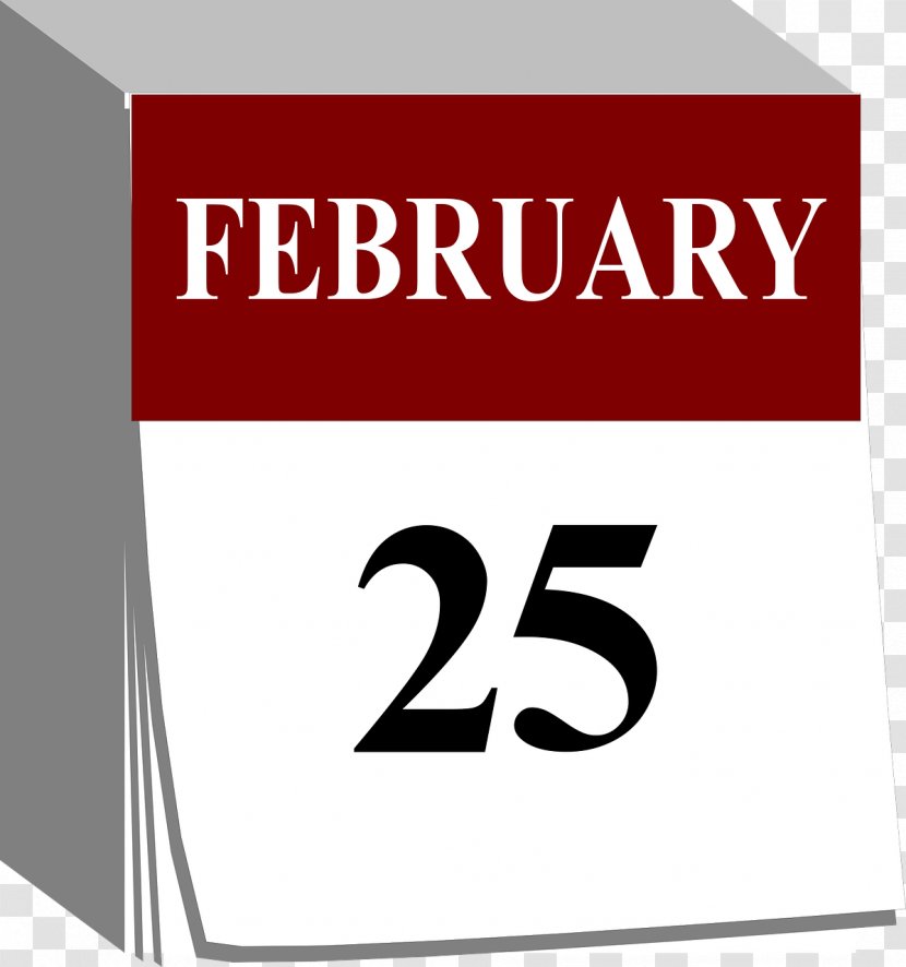 Calendar Date Clip Art - February - Sign Transparent PNG