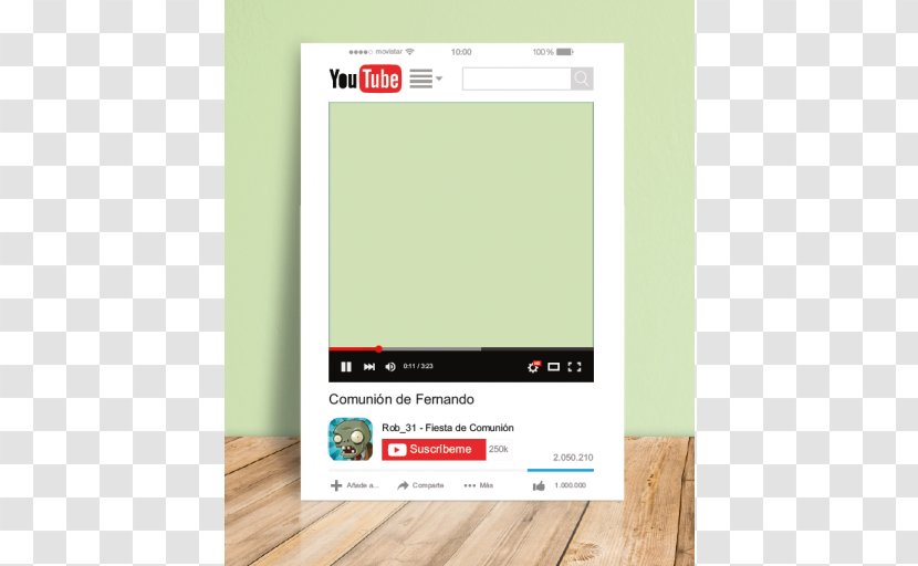 YouTube Photocall Picture Frames Photography - Tree - Youtube Transparent PNG