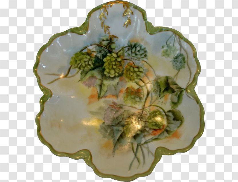 Porcelain - Greenery Hand Painted Transparent PNG