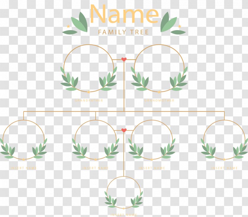 Family Tree Euclidean Vector Structure - Green - Small Fresh Transparent PNG