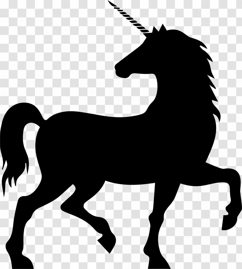Horse Unicorn Silhouette Clip Art - Stallion - Head Transparent PNG