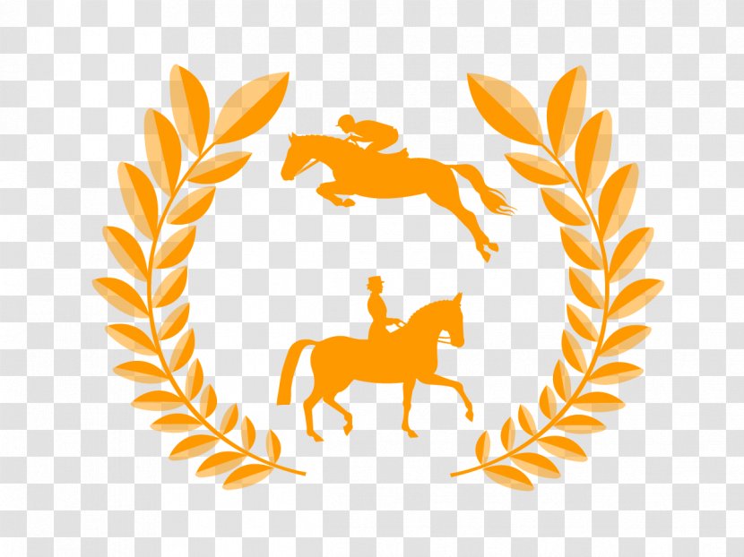 Vector Graphics Clip Art Laurel Wreath Royalty-free Image - Orange - Equestrian Transparent PNG