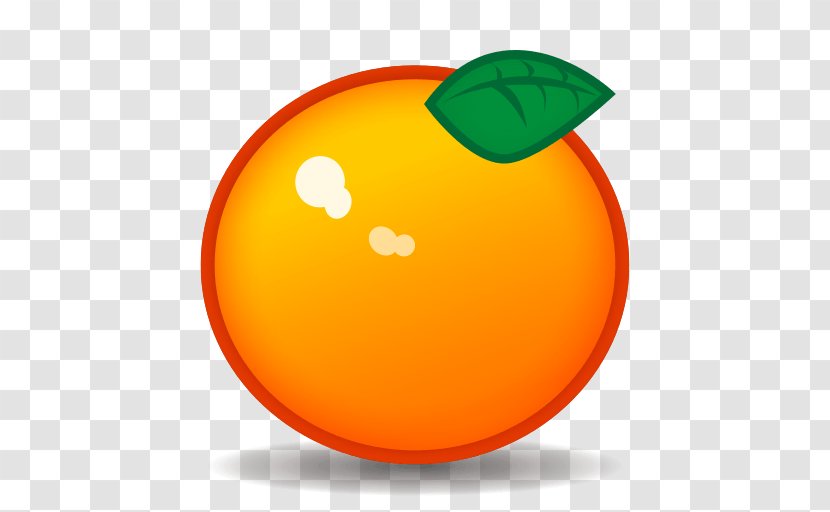 Emoji Orange Sticker Tangerine Text Messaging Transparent PNG