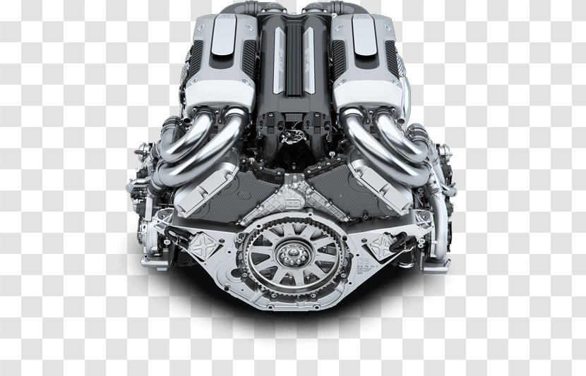 Bugatti Veyron Chiron Sports Car - Engine Transparent PNG