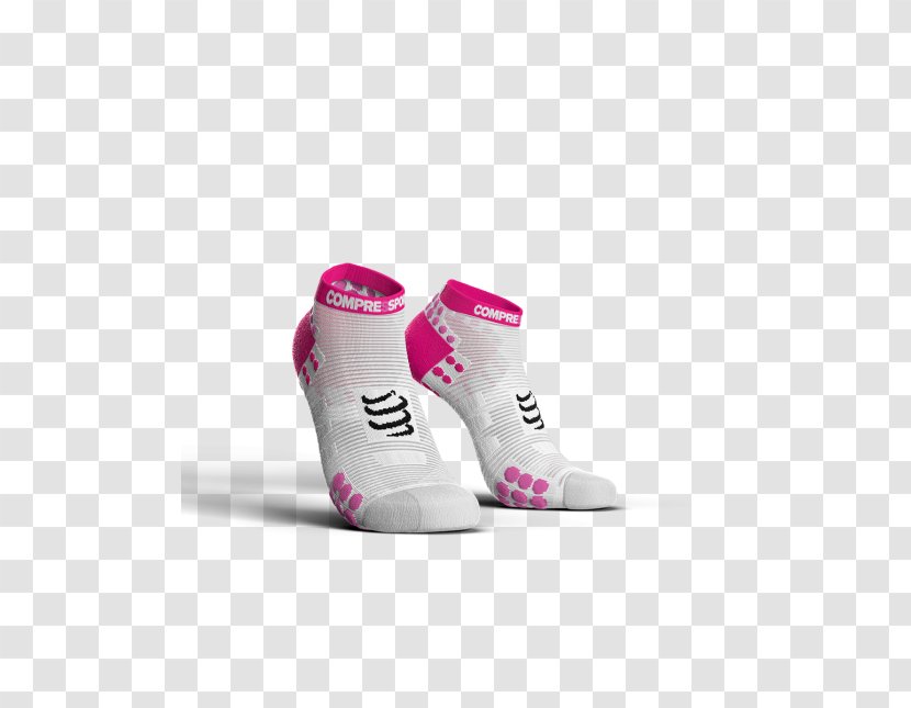 Crew Sock Footwear Shoe Running - Magenta - Bike Pink Transparent PNG