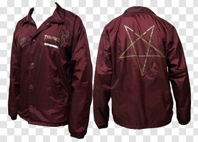 Jacket Outerwear Polar Fleece Sleeve Maroon - Hand-painted Moon Pictures Transparent PNG