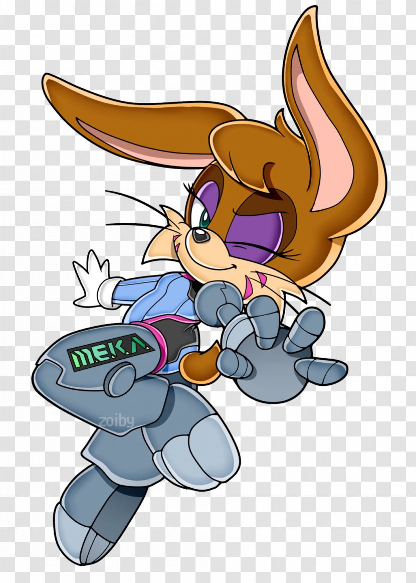 Rabbit Bunnie Rabbot Antoine D'Coolette Sonic The Hedgehog - Female Transparent PNG