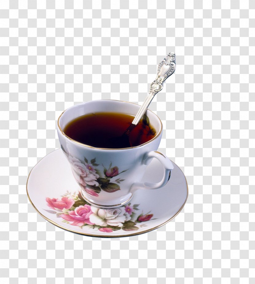White Tea Coffee Cafe Teacup - Earl Grey - European-style Cup Transparent PNG