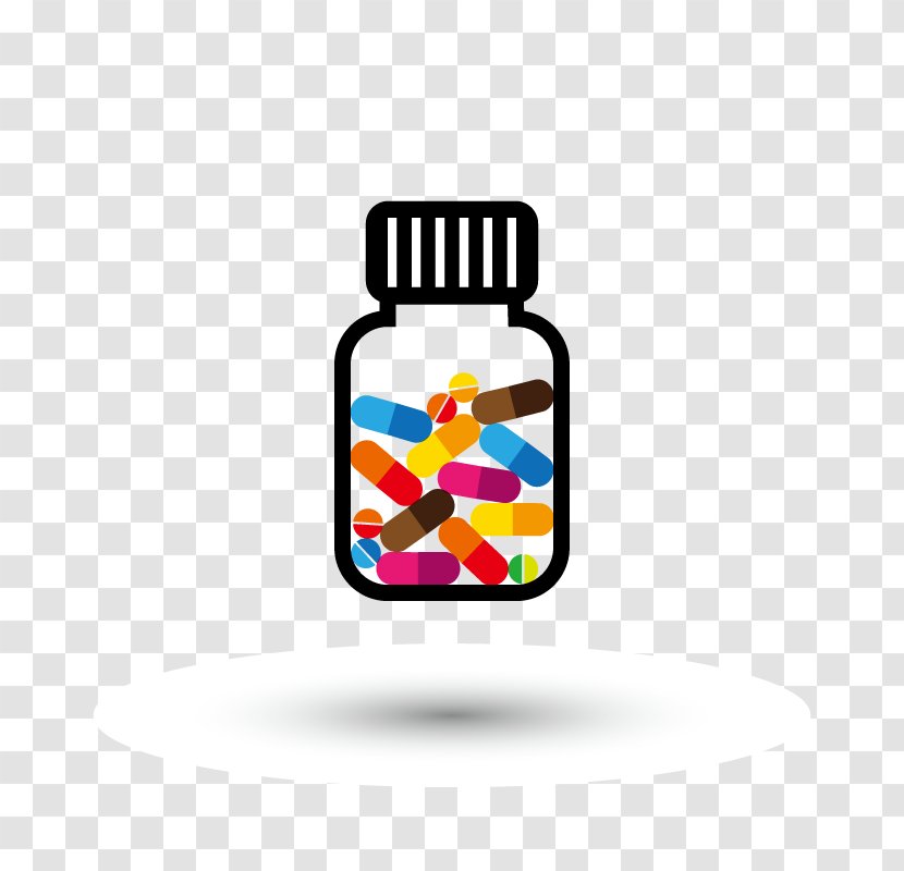 Pharmaceutical Drug Dietary Supplement Health Disease - Water Bottle - Vector Color Transparent PNG