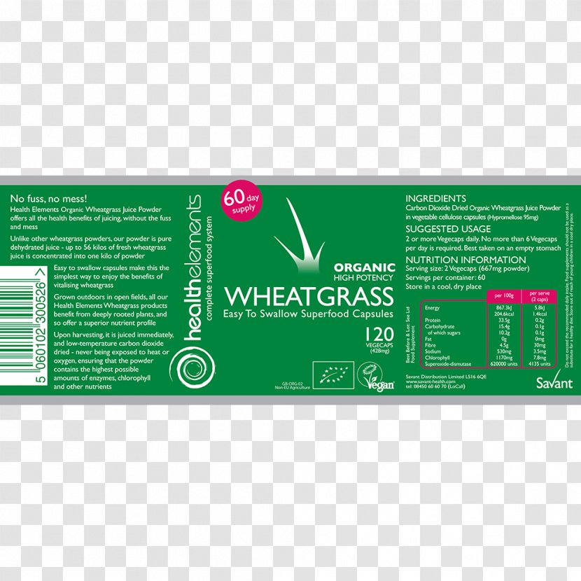 Organic Food Brand Health Wheatgrass Font Transparent PNG