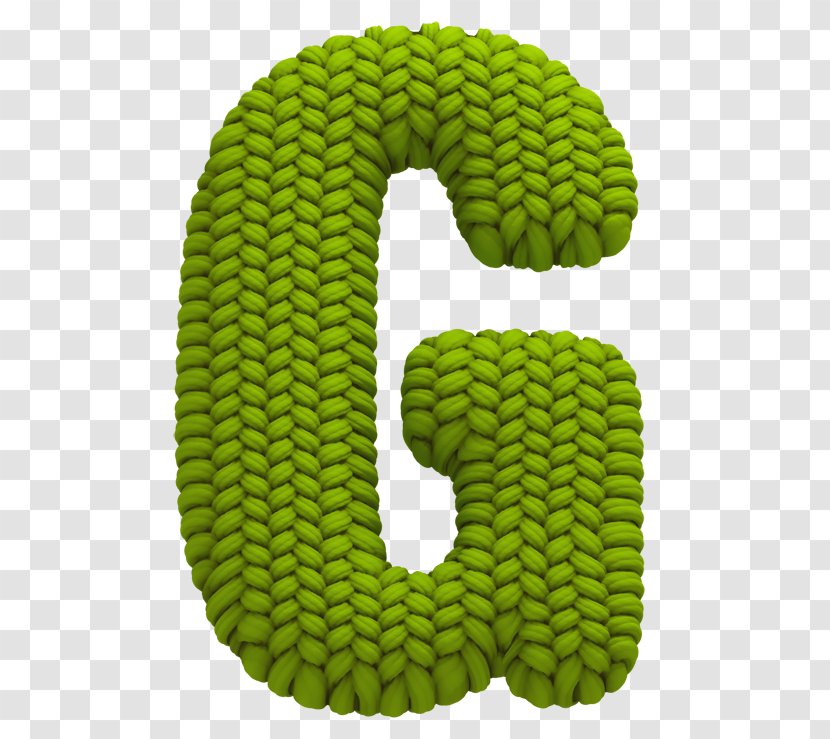 Alphabet Letter Knitting Typeface Font - Green - Blue Transparent PNG