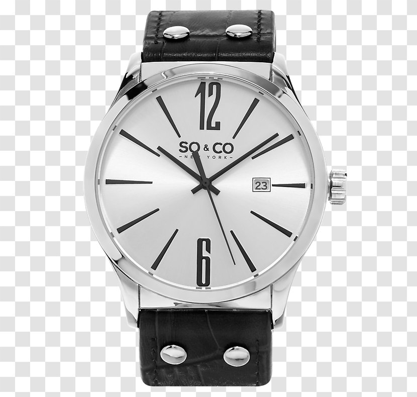 Watch Quartz Clock Strap New York City - Brand - Black Lacquer Arabic Numerals Free Download Transparent PNG