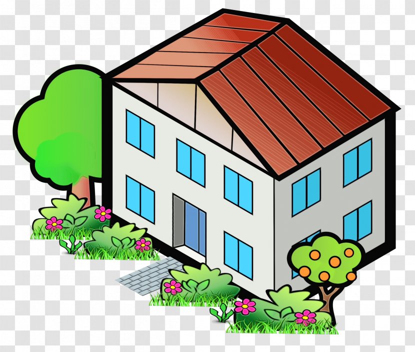 House Property Clip Art Home Roof - Paint - Building Real Estate Transparent PNG
